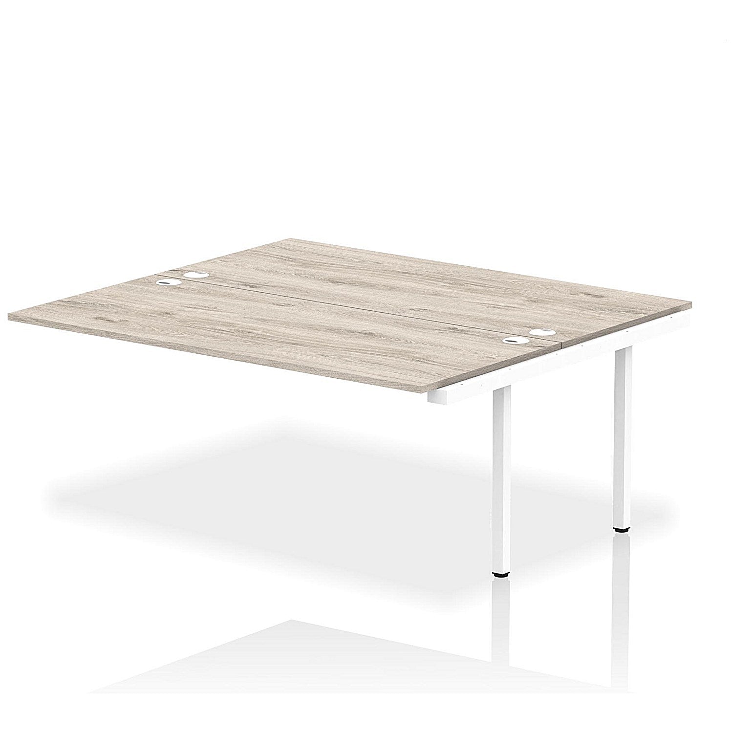 Impulse Bench B2B Ext Kit 1800 White Frame Office Bench Desk Grey Oak Easy2Order : IB00431