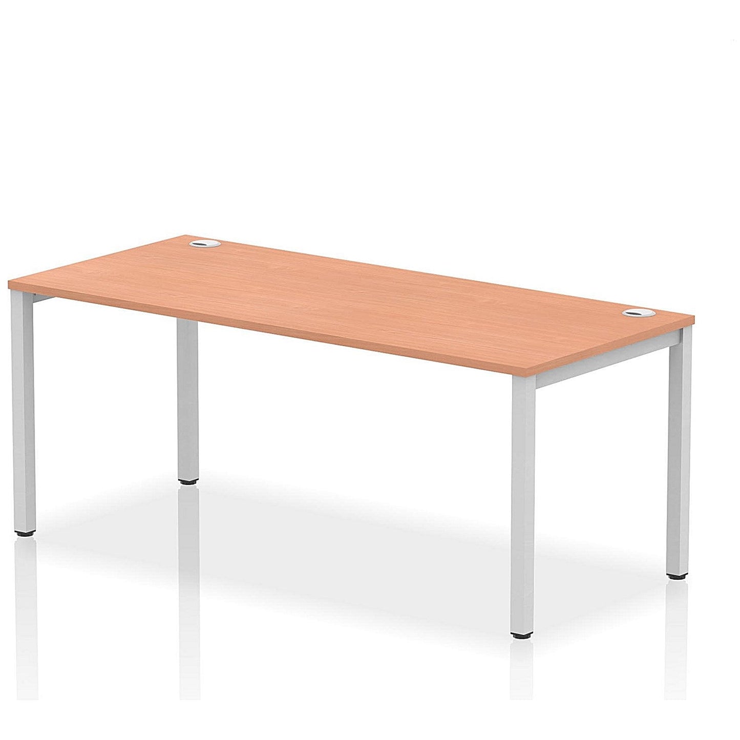 Impulse Bench Single Row 1800 Silver Frame Office Bench Desk Beech Easy2Order : IB00436
