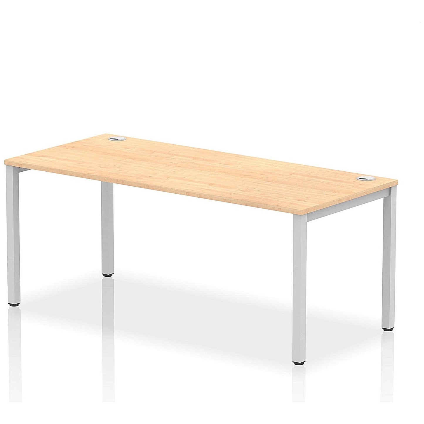 Impulse Bench Single Row 1800 Silver Frame Office Bench Desk Maple Easy2Order : IB00438