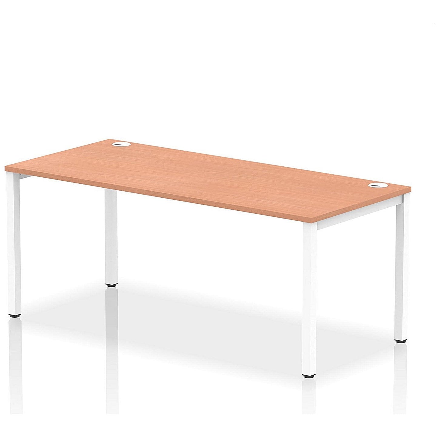 Impulse Bench Single Row 1800 White Frame Office Bench Desk Beech Easy2Order : IB00442