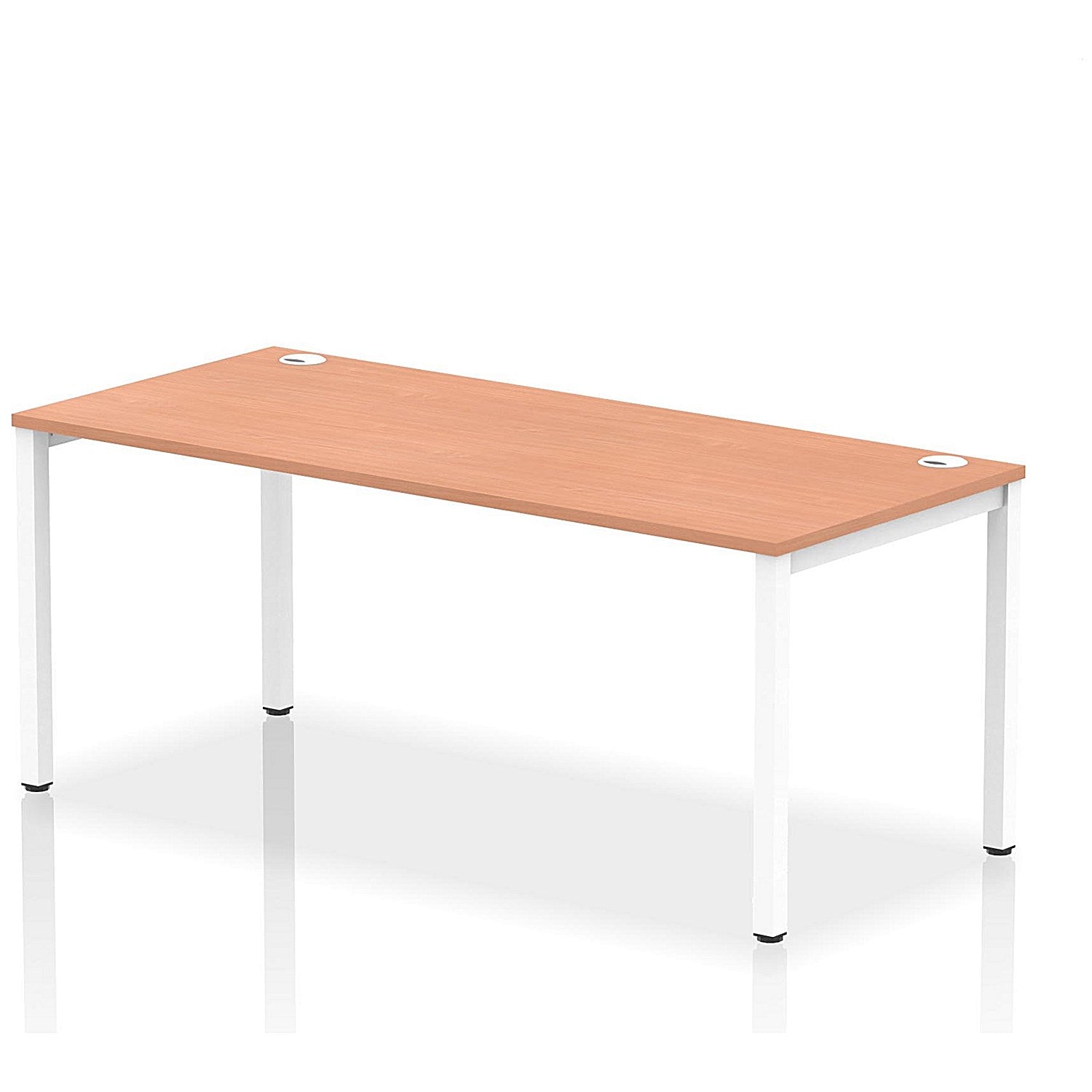 Impulse Bench Single Row 1800 White Frame Office Bench Desk Beech Easy2Order : IB00442