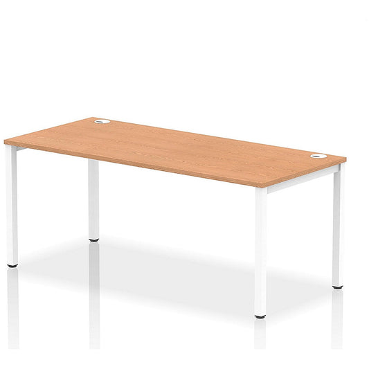 Impulse Bench Single Row 1800 White Frame Office Bench Desk Oak Easy2Order : IB00445