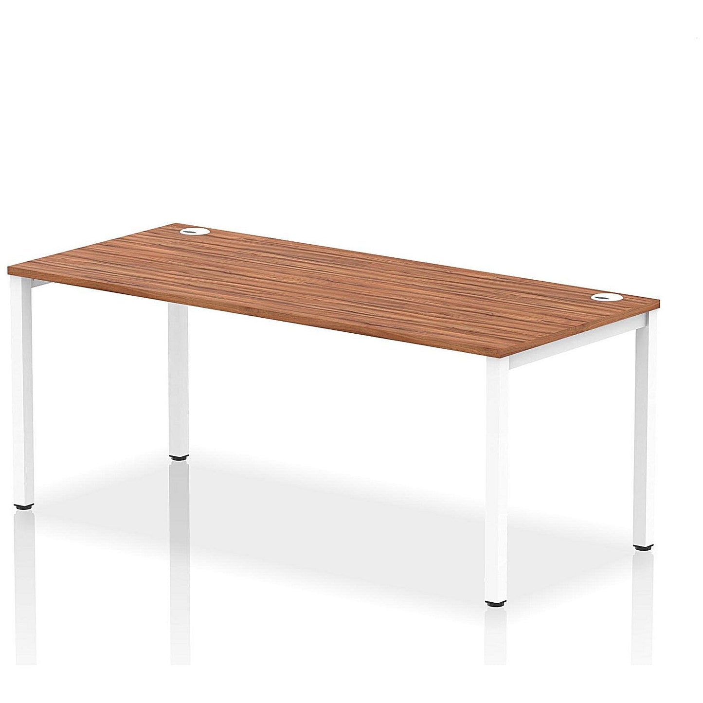 Impulse Bench Single Row 1800 White Frame Office Bench Desk Walnut Easy2Order : IB00446