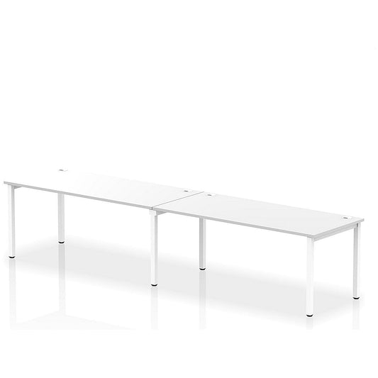 Impulse Bench Single Row 2 Person 1800 White Frame Office Bench Desk White Easy2Order : IB00459