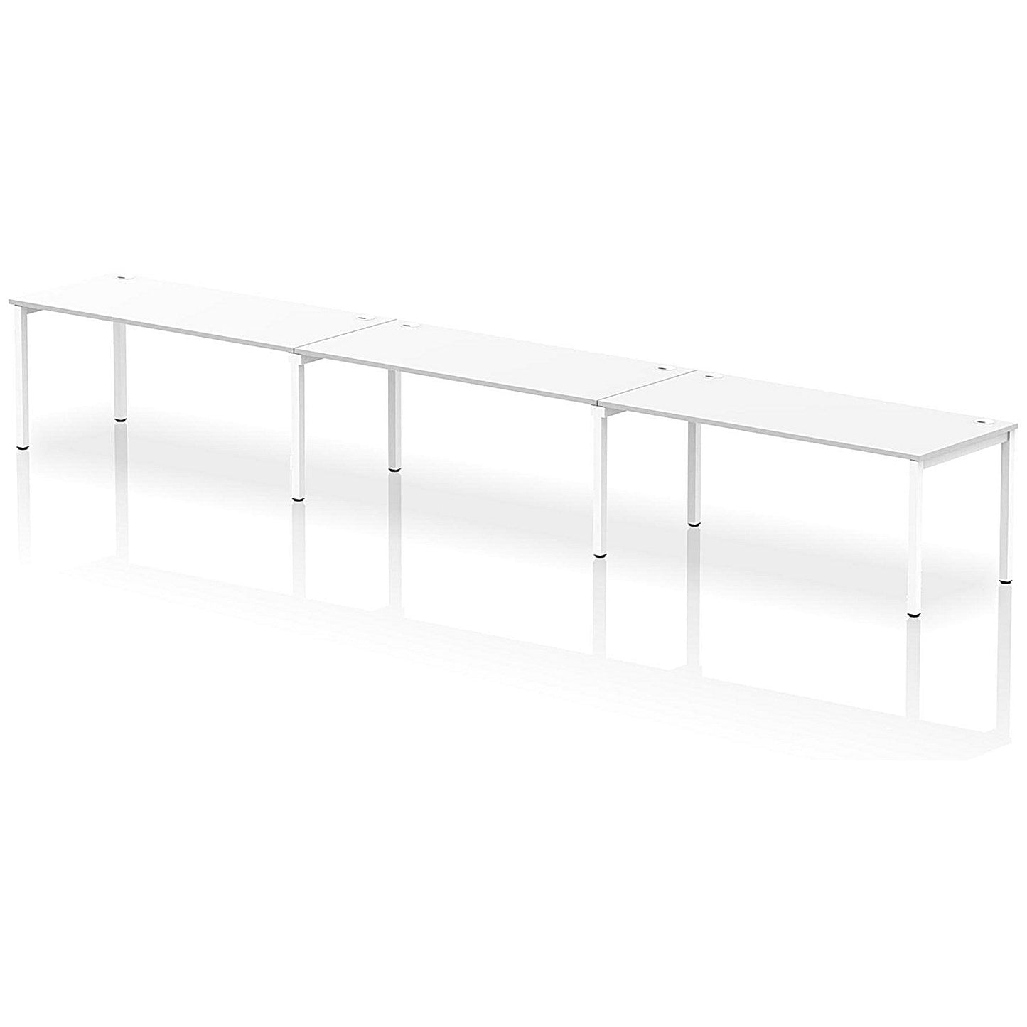 Impulse Bench Single Row 3 Person 1800 White Frame Office Bench Desk White Easy2Order : IB00471