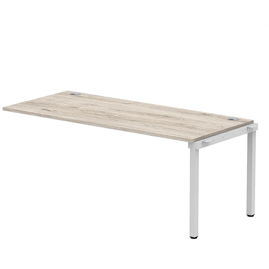 Impulse Bench Single Row Ext Kit 1800 Silver Frame Office Bench Desk Grey Oak Easy2Order : IB00473