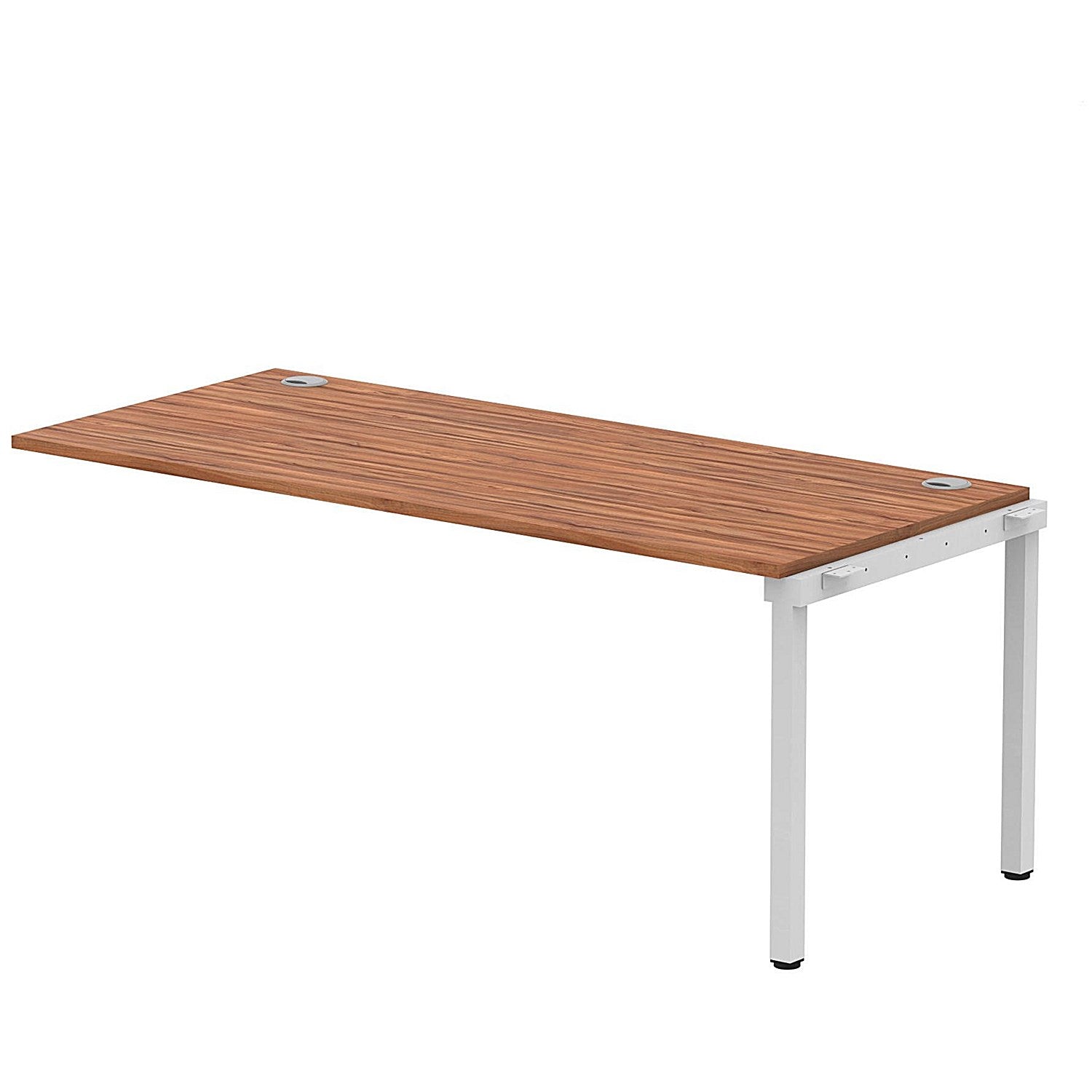 Impulse Bench Single Row Ext Kit 1800 Silver Frame Office Bench Desk Walnut Easy2Order : IB00476