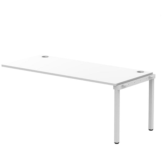 Impulse Bench Single Row Ext Kit 1800 Silver Frame Office Bench Desk White Easy2Order : IB00477