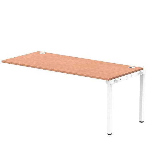 Impulse Bench Single Row Ext Kit 1800 White Frame Office Bench Desk Beech Easy2Order : IB00478