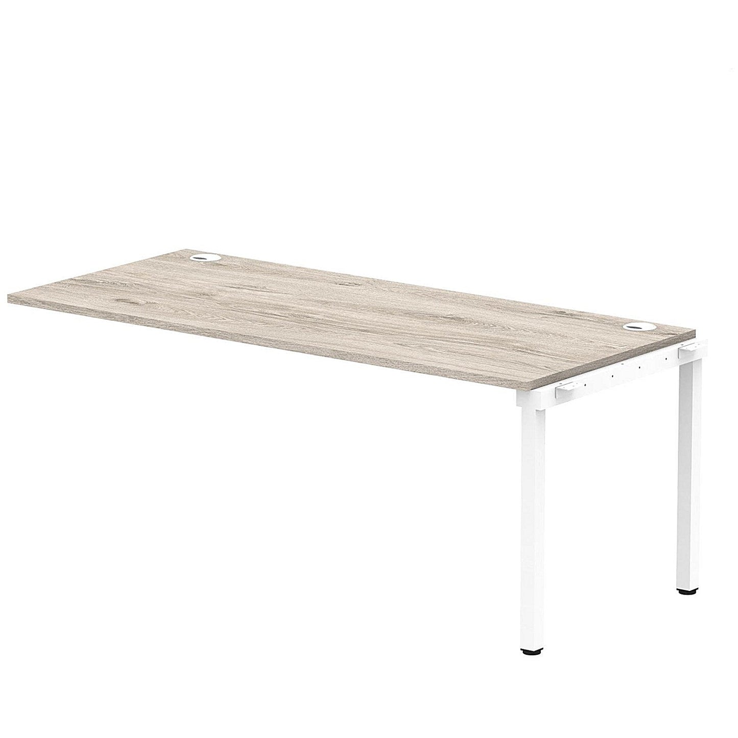 Impulse Bench Single Row Ext Kit 1800 White Frame Office Bench Desk Grey Oak Easy2Order : IB00479