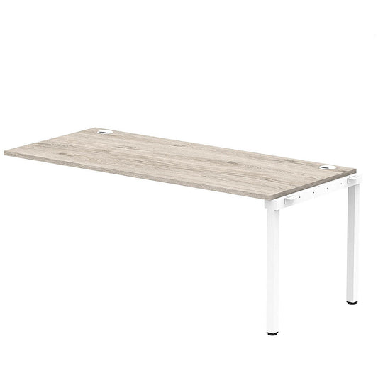 Impulse Bench Single Row Ext Kit 1800 White Frame Office Bench Desk Grey Oak Easy2Order : IB00479