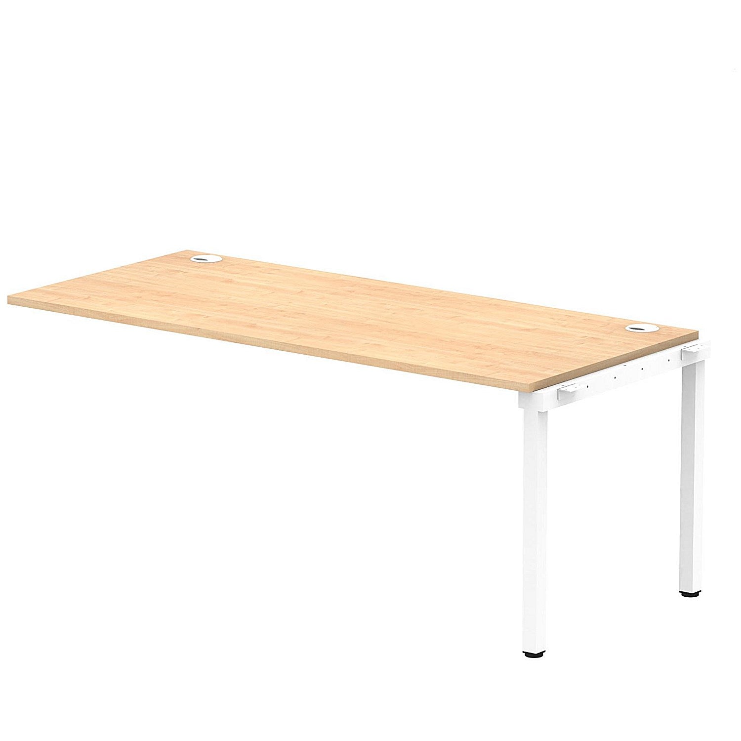 Impulse Bench Single Row Ext Kit 1800 White Frame Office Bench Desk Maple Easy2Order : IB00480
