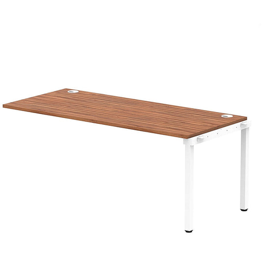 Impulse Bench Single Row Ext Kit 1800 White Frame Office Bench Desk Walnut Easy2Order : IB00482