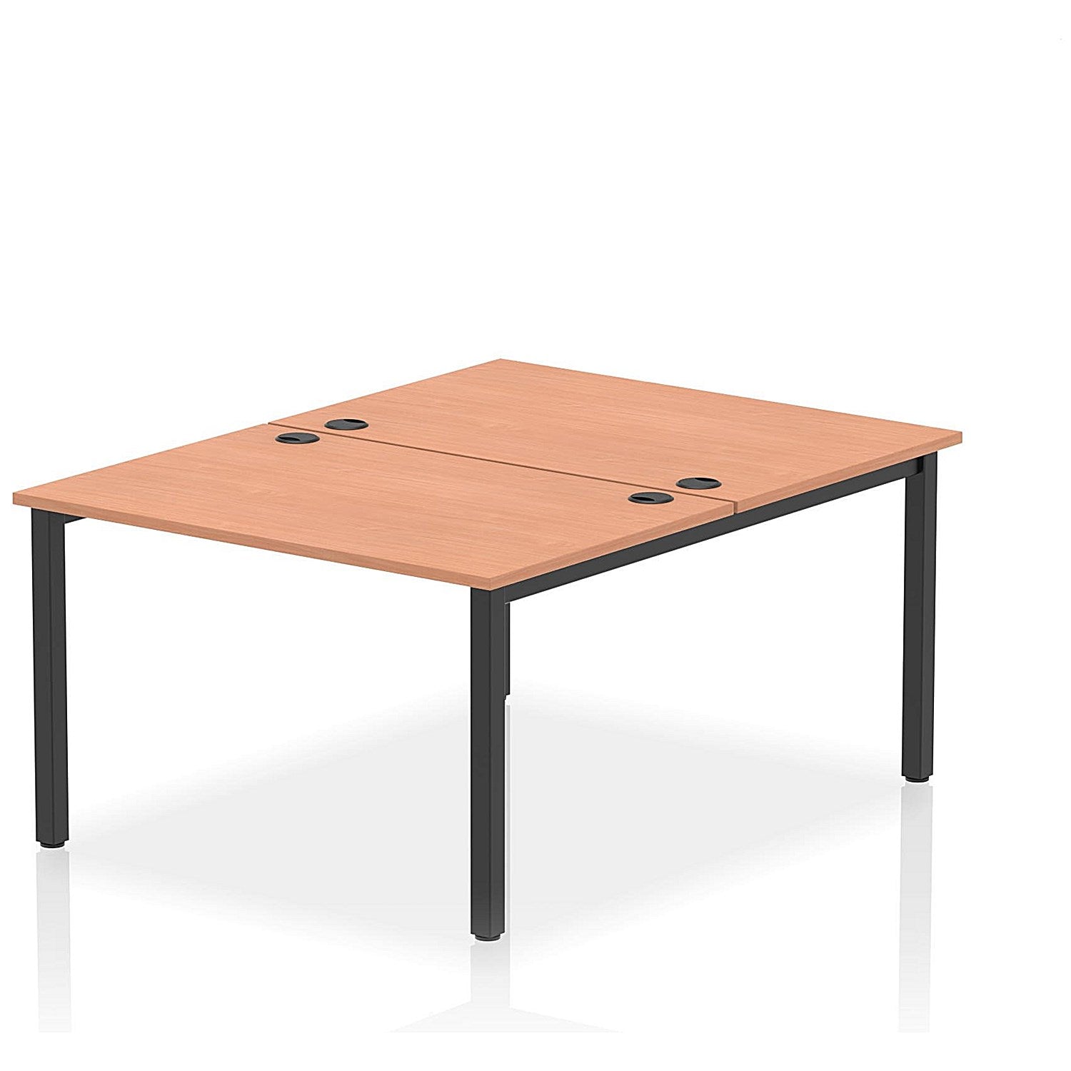 Impulse Bench B2B 2 Person 1200 Black Frame Office Bench Desk Beech Easy2Order : IB00484