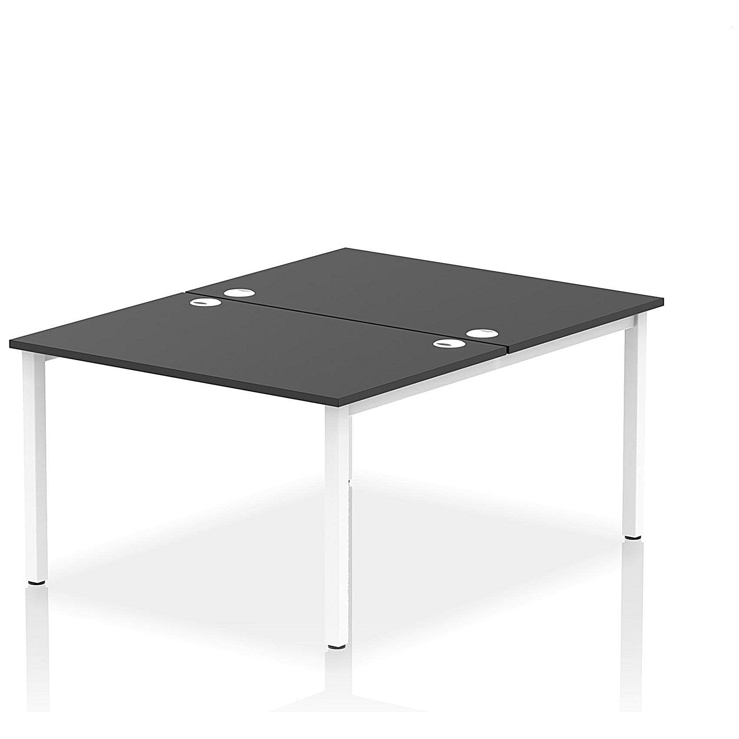 Impulse Bench B2B 2 Person 1200 White Frame Office Bench Desk Black Easy2Order : IB00487