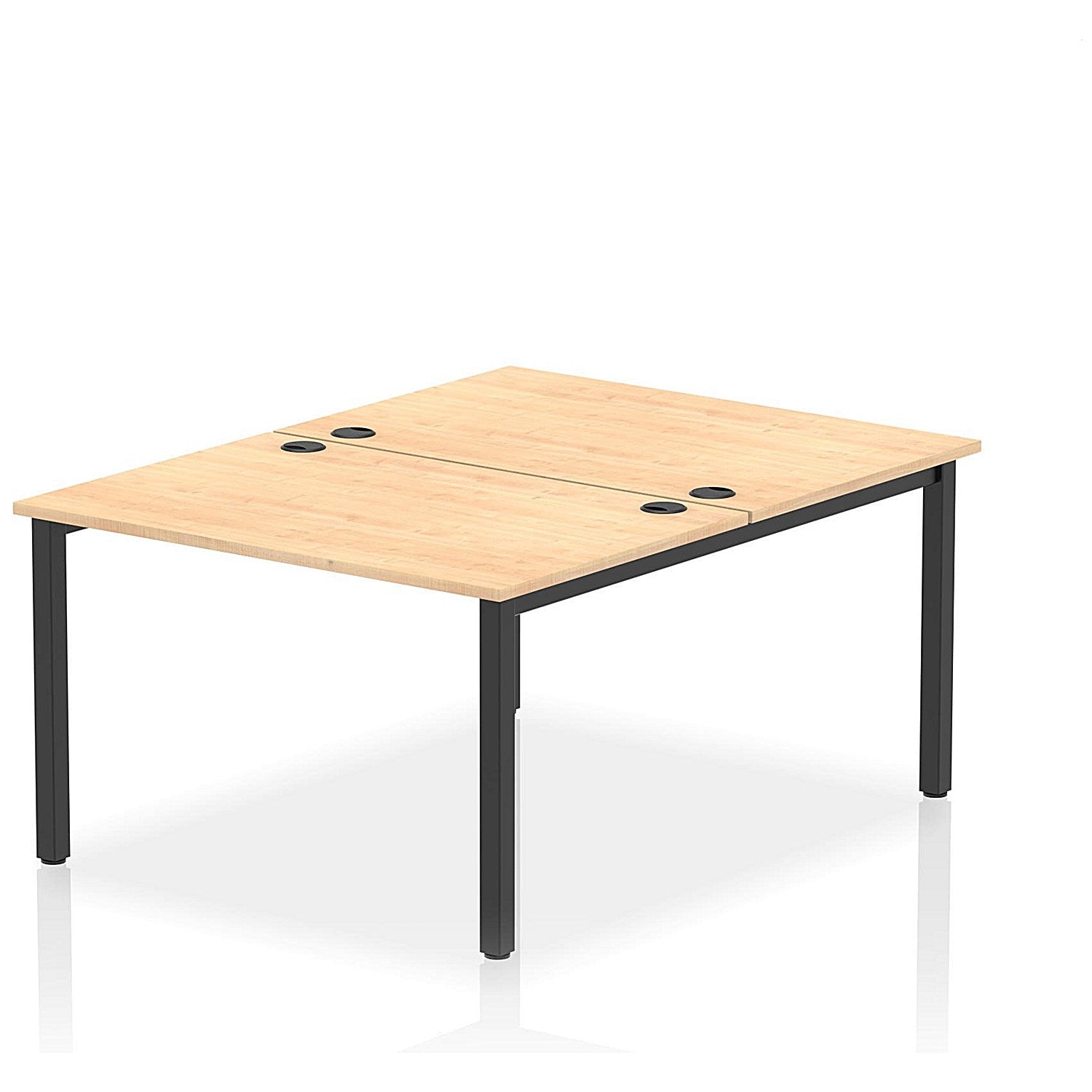 Impulse Bench B2B 2 Person 1200 Black Frame Office Bench Desk Maple Easy2Order : IB00489