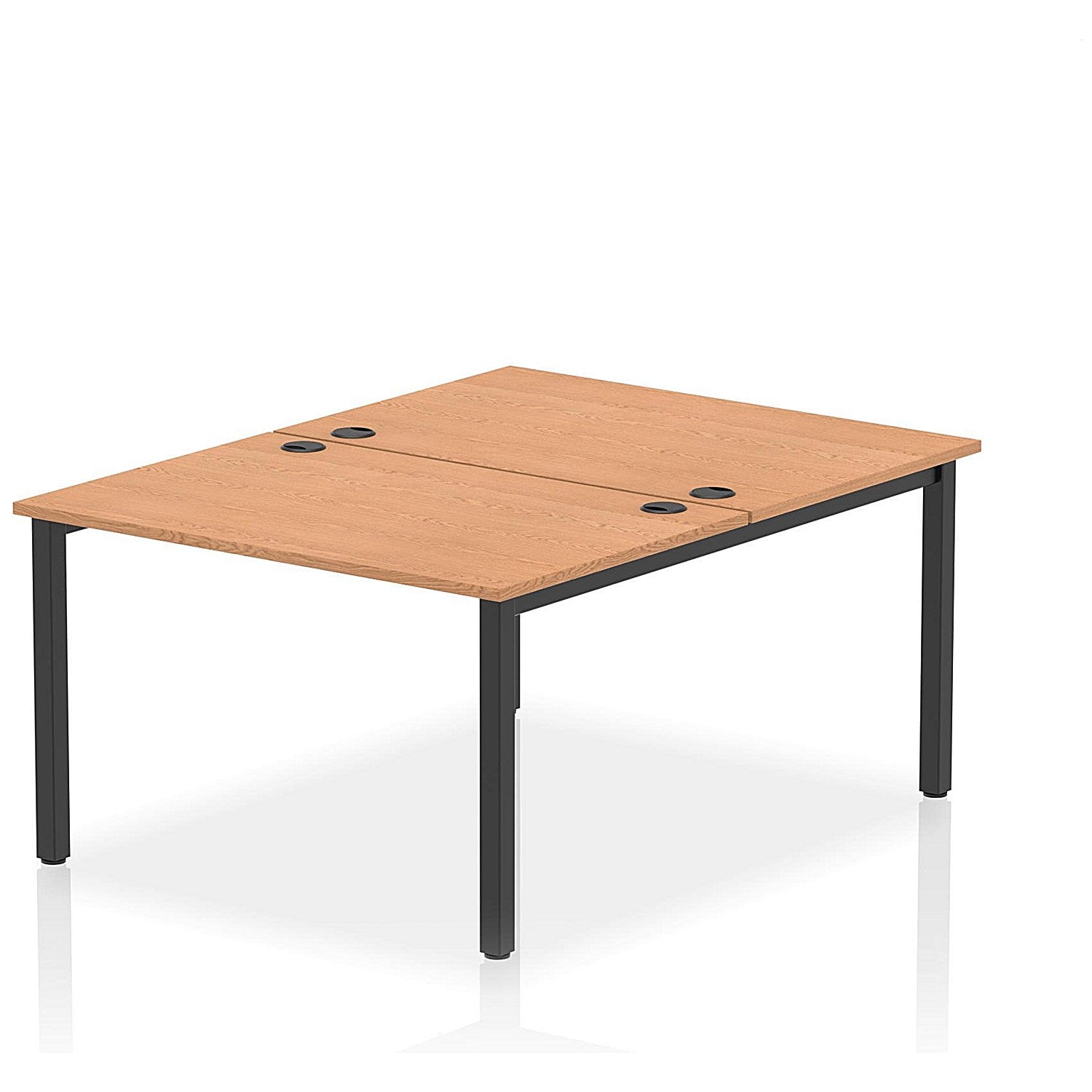 Impulse Bench B2B 2 Person 1200 Black Frame Office Bench Desk Oak Easy2Order : IB00490