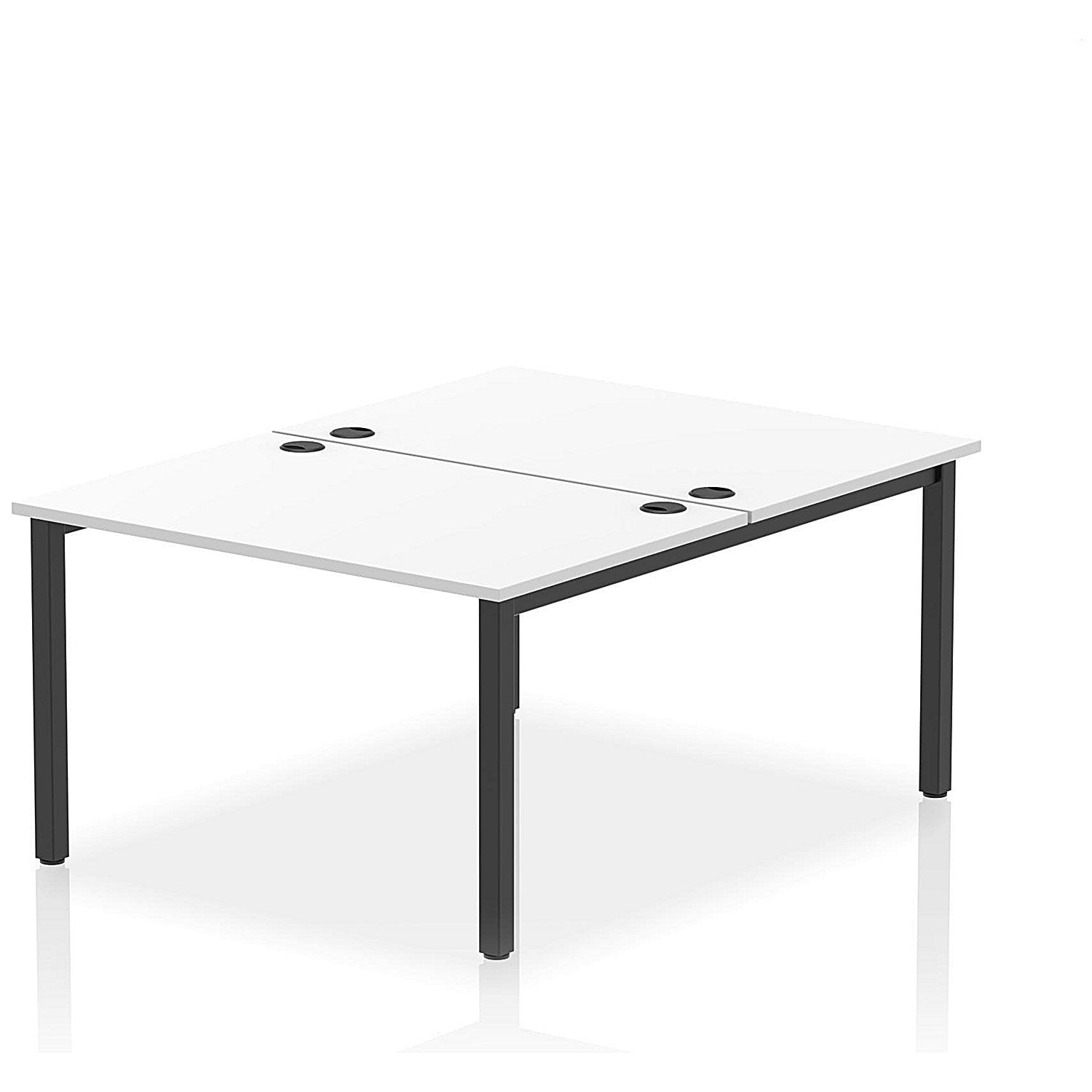 Impulse Bench B2B 2 Person 1200 Black Frame Office Bench Desk White Easy2Order : IB00491