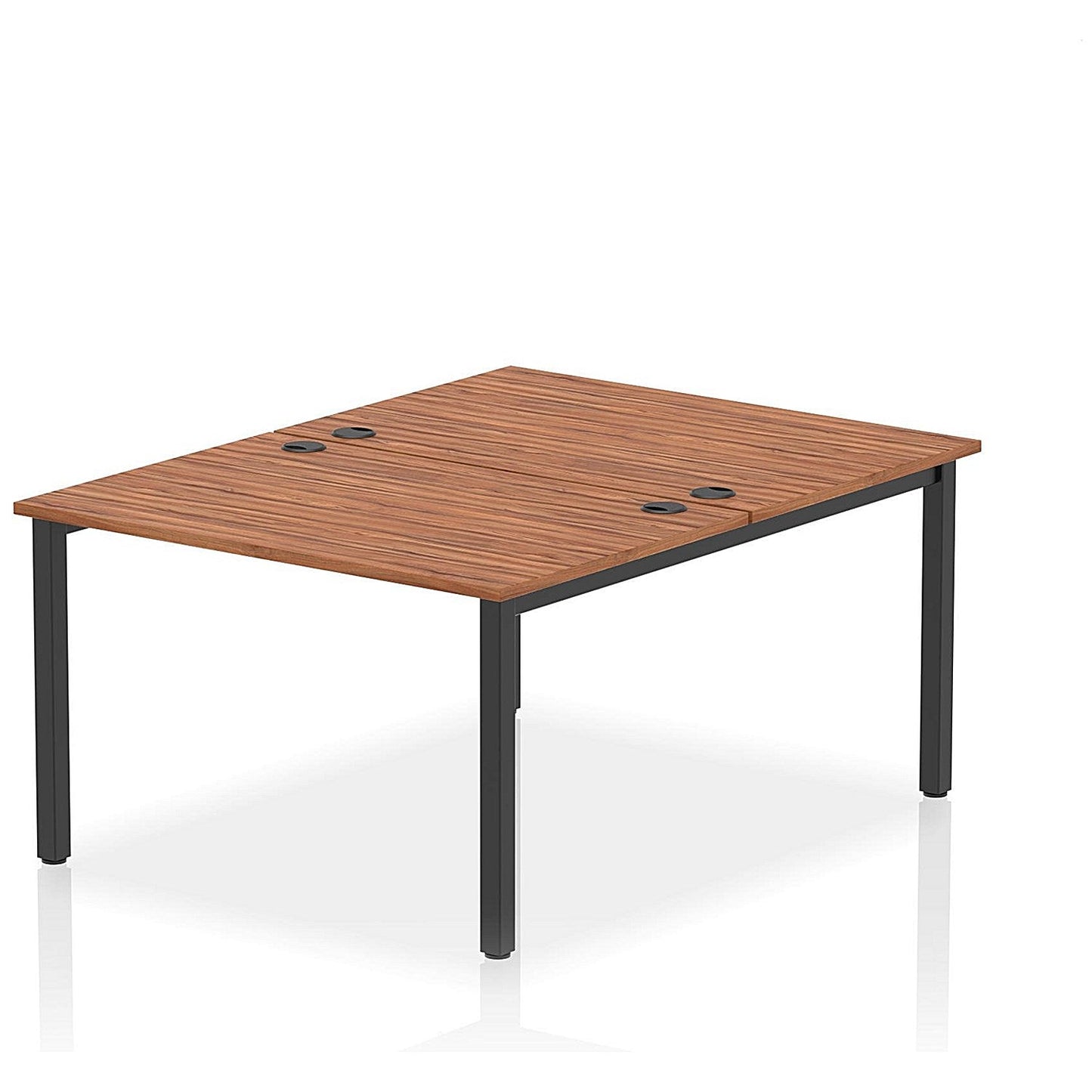 Impulse Bench B2B 2 Person 1200 Black Frame Office Bench Desk Walnut Easy2Order : IB00492