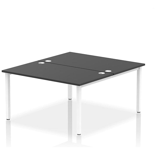 Impulse Bench B2B 2 Person 1400 White Frame Office Bench Desk Black Easy2Order : IB00496