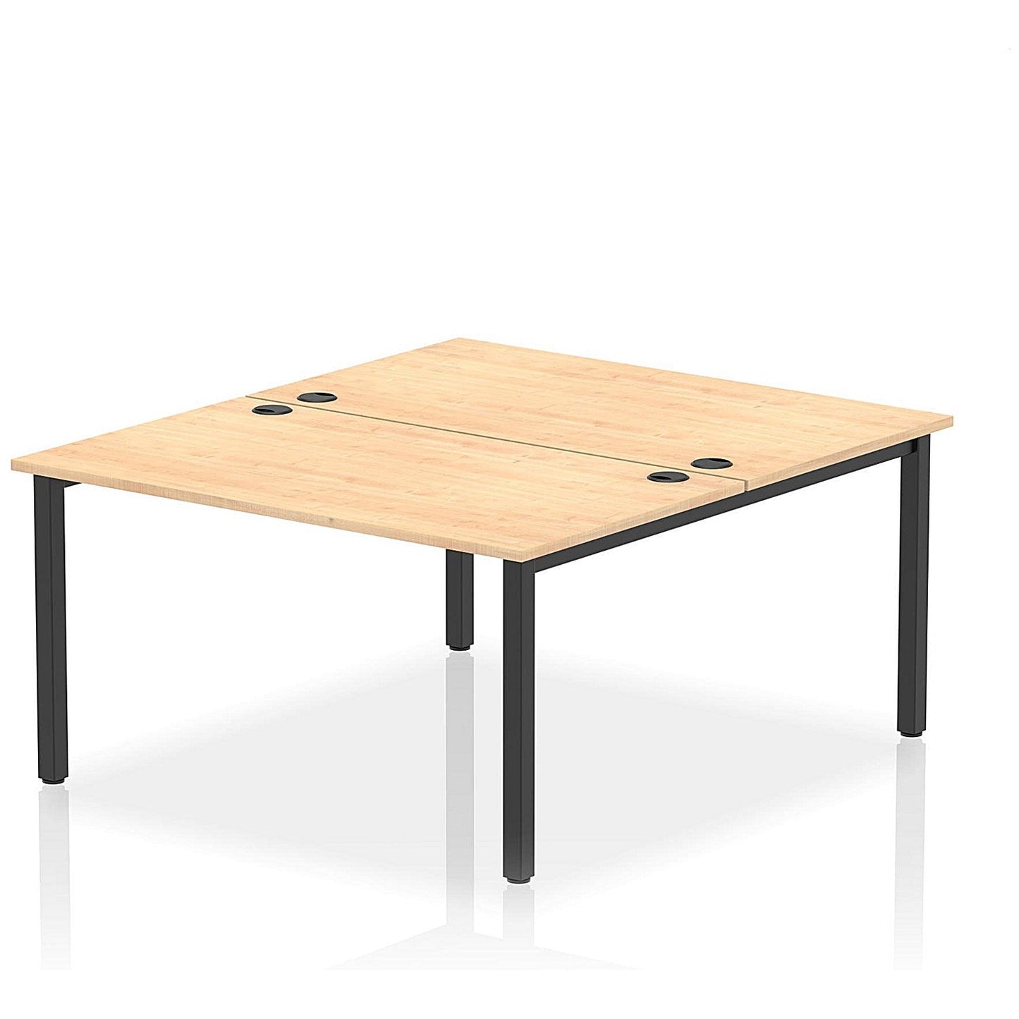 Impulse Bench B2B 2 Person 1400 Black Frame Office Bench Desk Maple Easy2Order : IB00498