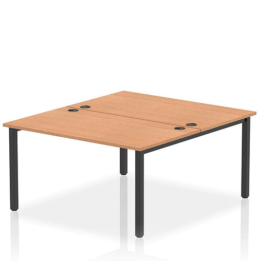 Impulse Bench B2B 2 Person 1400 Black Frame Office Bench Desk Oak Easy2Order : IB00499