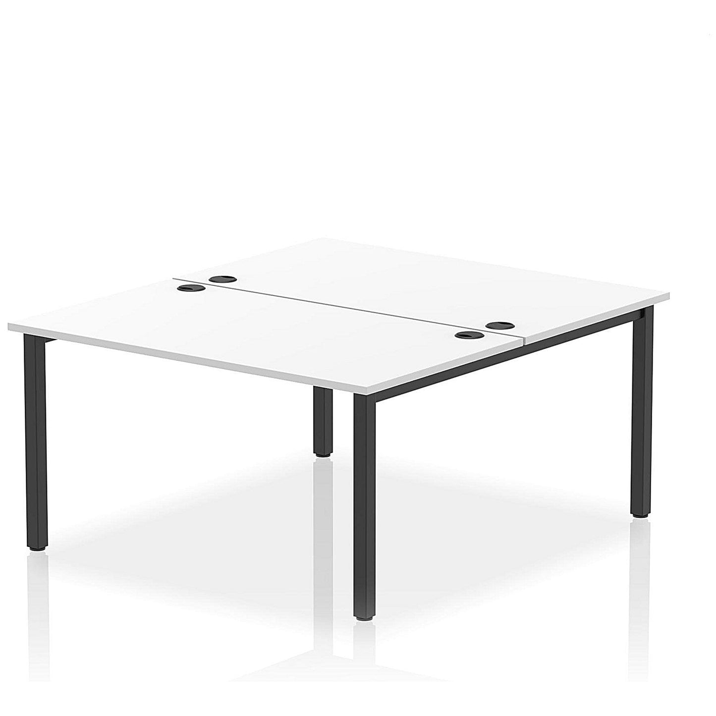 Impulse Bench B2B 2 Person 1400 Black Frame Office Bench Desk White Easy2Order : IB00500
