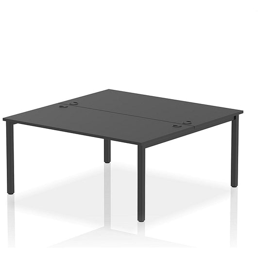 Impulse Bench B2B 2 Person 1600 Black Frame Office Bench Desk Black Easy2Order : IB00503