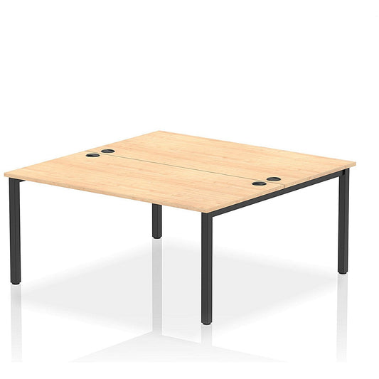 Impulse Bench B2B 2 Person 1600 Black Frame Office Bench Desk Maple Easy2Order : IB00507