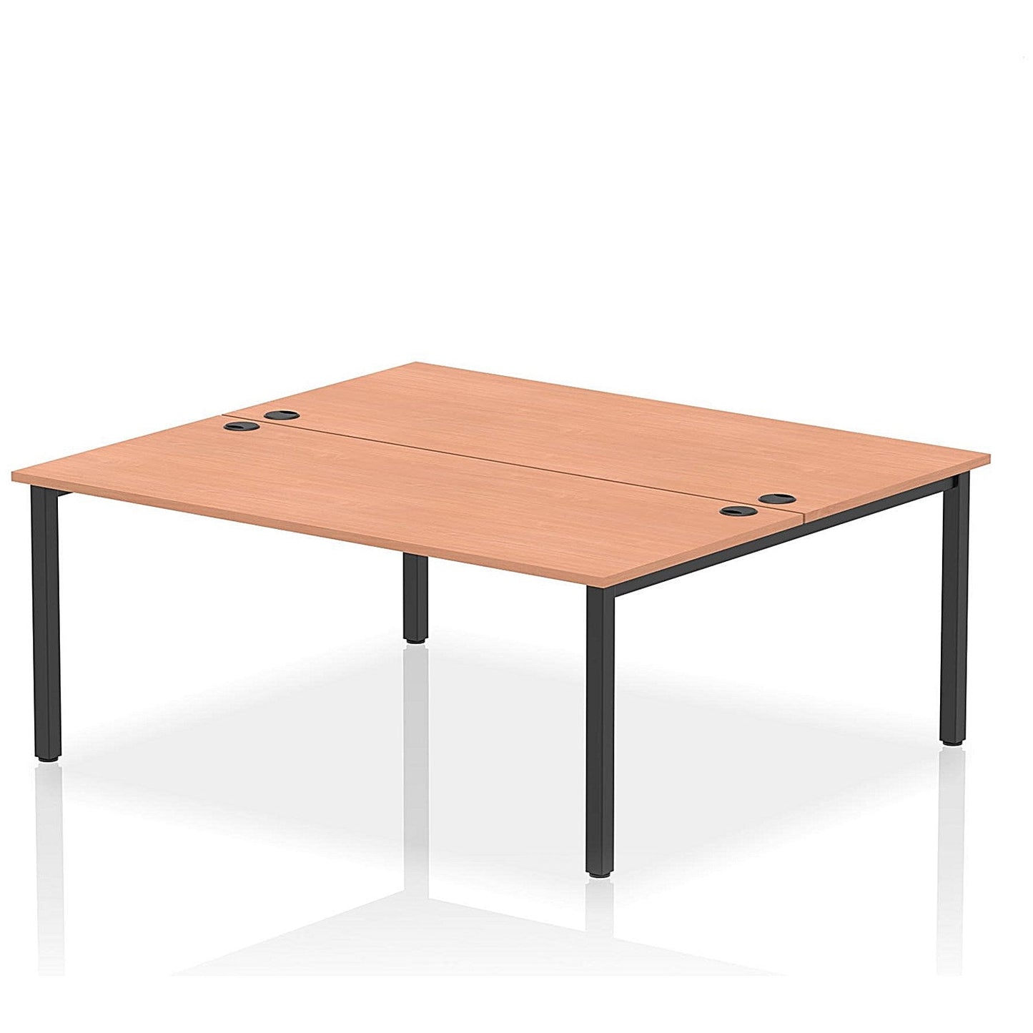 Impulse Bench B2B 2 Person 1800 Black Frame Office Bench Desk Beech Easy2Order : IB00511