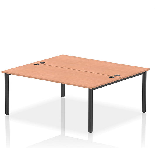 Impulse Bench B2B 2 Person 1800 Black Frame Office Bench Desk Beech Easy2Order : IB00511