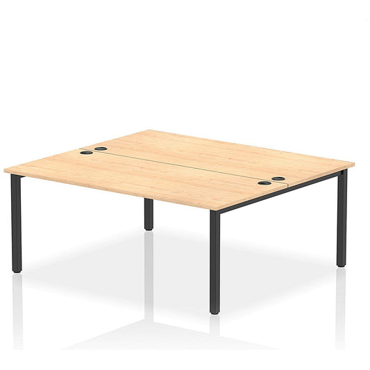 Impulse Bench B2B 2 Person 1800 Black Frame Office Bench Desk Maple Easy2Order : IB00516