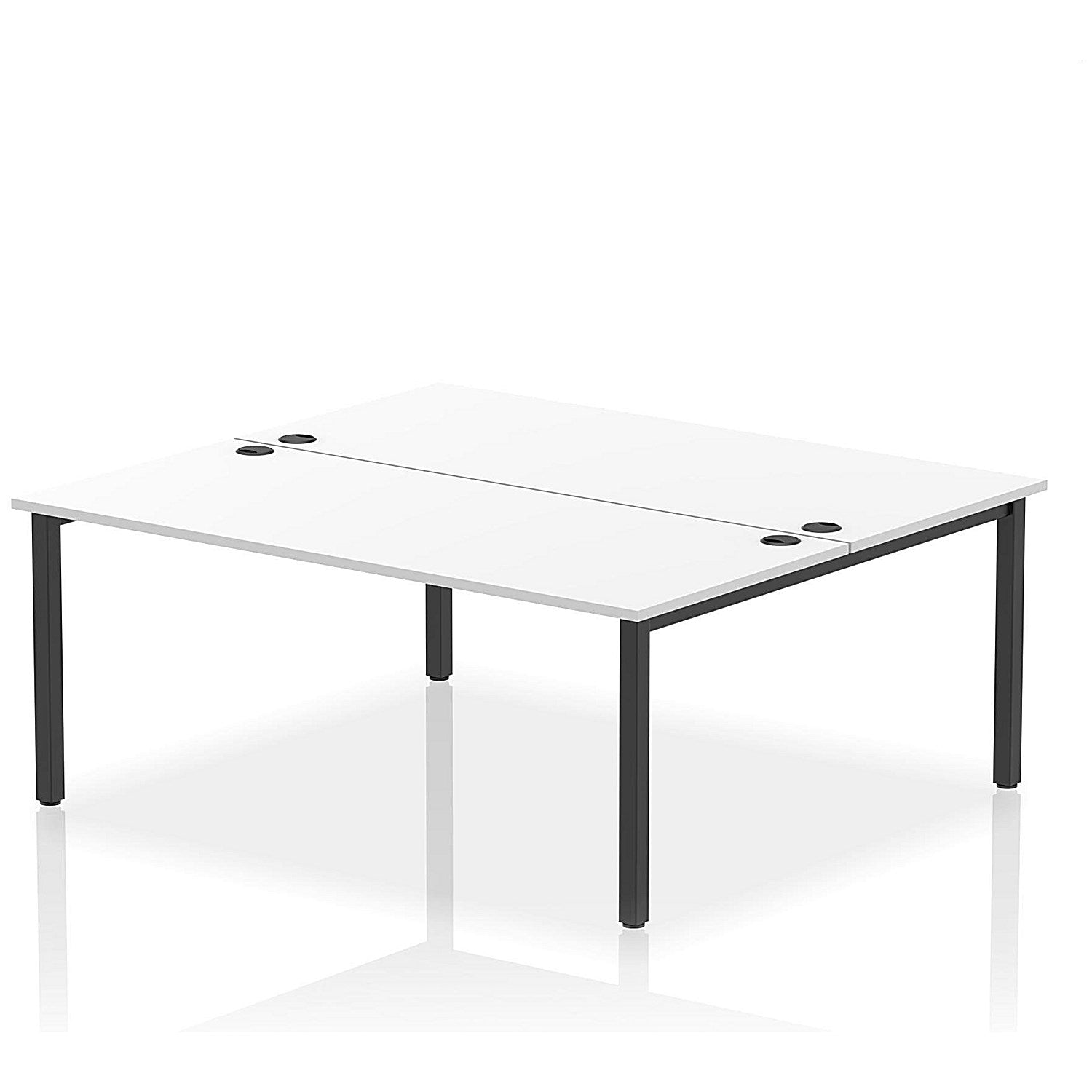 Impulse Bench B2B 2 Person 1800 Black Frame Office Bench Desk White Easy2Order : IB00518