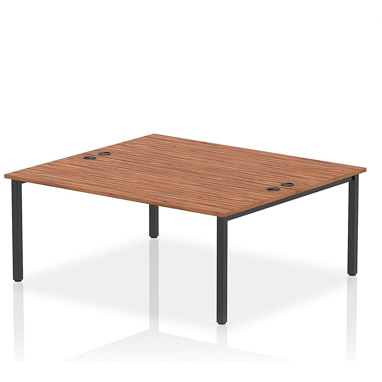 Impulse Bench B2B 2 Person 1800 Black Frame Office Bench Desk Walnut Easy2Order : IB00519