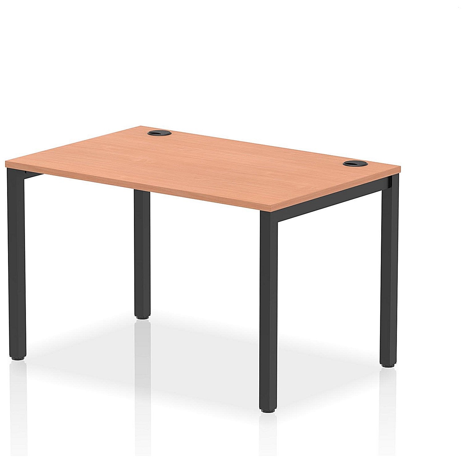 Impulse Bench Single Row 1200 Black Frame Office Bench Desk Beech Easy2Order : IB00592