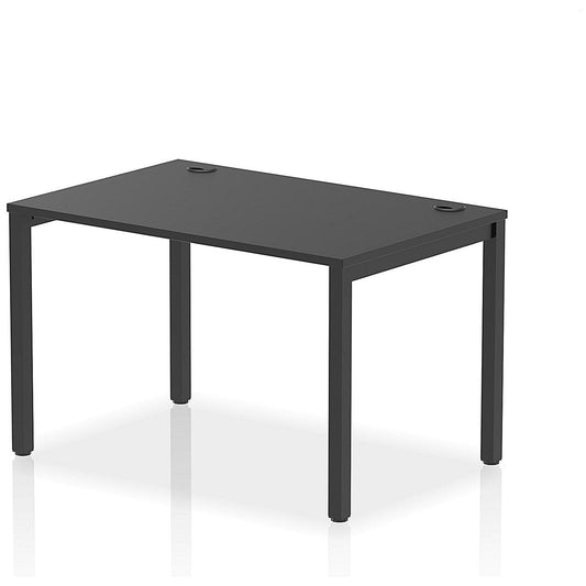 Impulse Bench Single Row 1200 Black Frame Office Bench Desk Black Easy2Order : IB00593