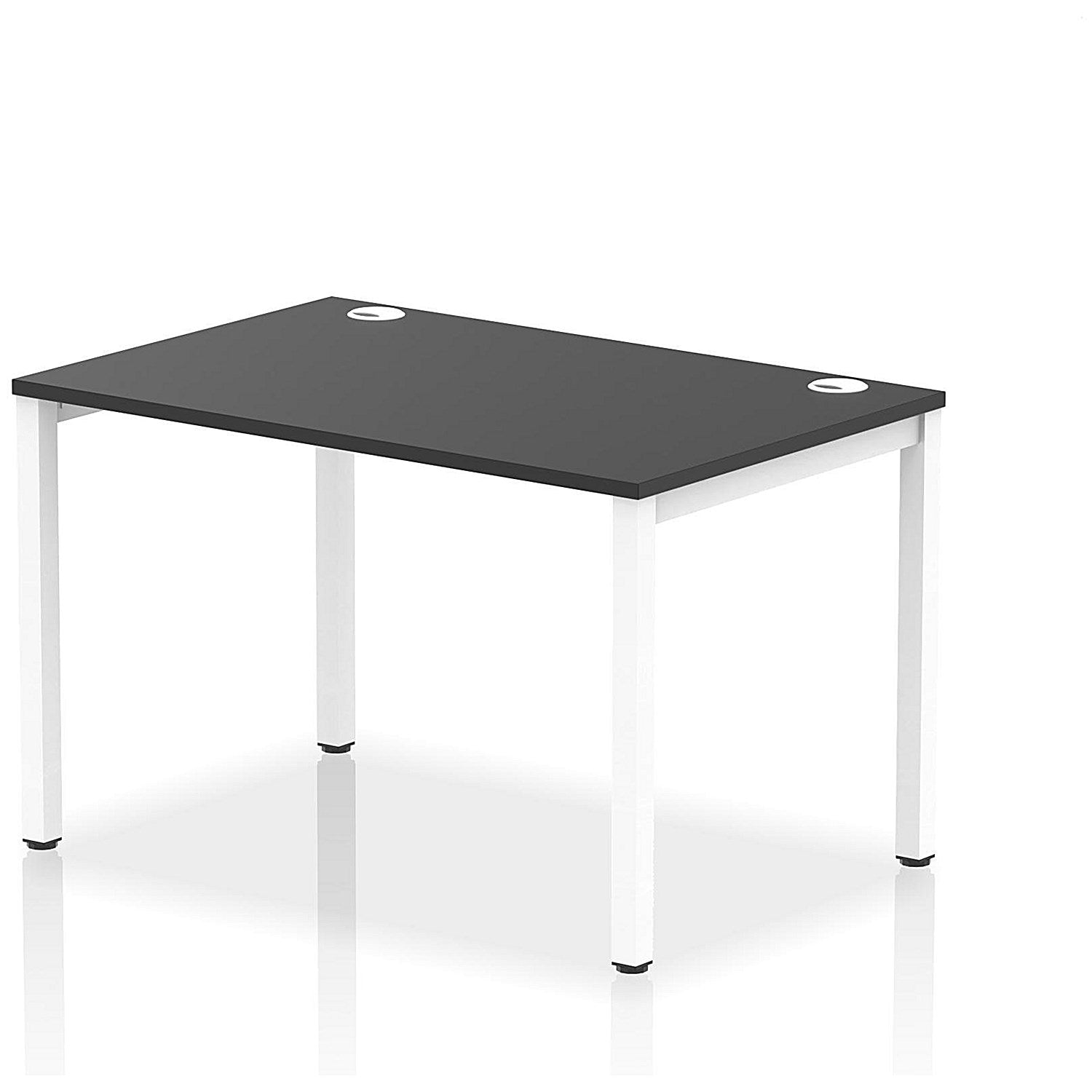 Impulse Bench Single Row 1200 White Frame Office Bench Desk Black Easy2Order : IB00595
