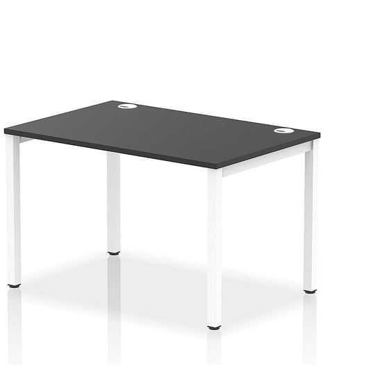 Impulse Bench Single Row 1200 White Frame Office Bench Desk Black Easy2Order : IB00595
