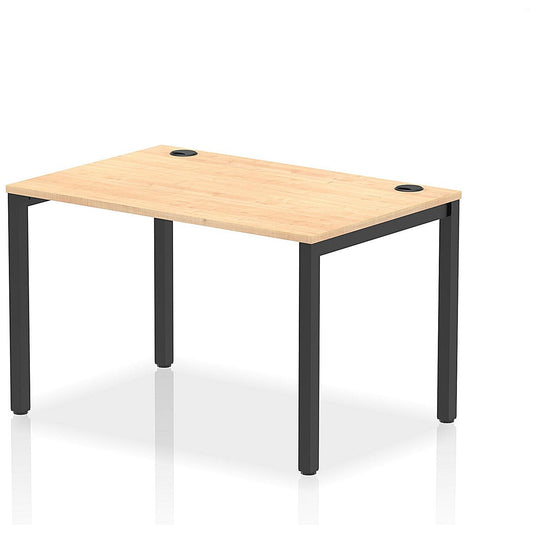 Impulse Bench Single Row 1200 Black Frame Office Bench Desk Maple Easy2Order : IB00597