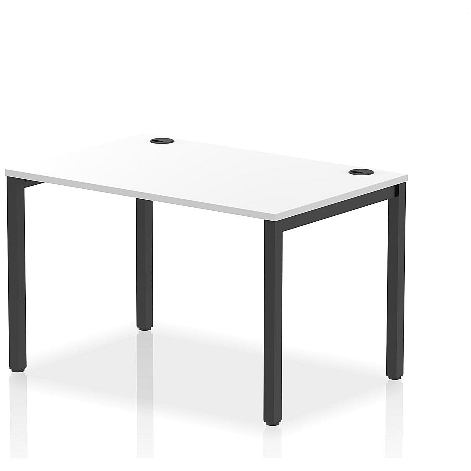 Impulse Bench Single Row 1200 Black Frame Office Bench Desk White Easy2Order : IB00599