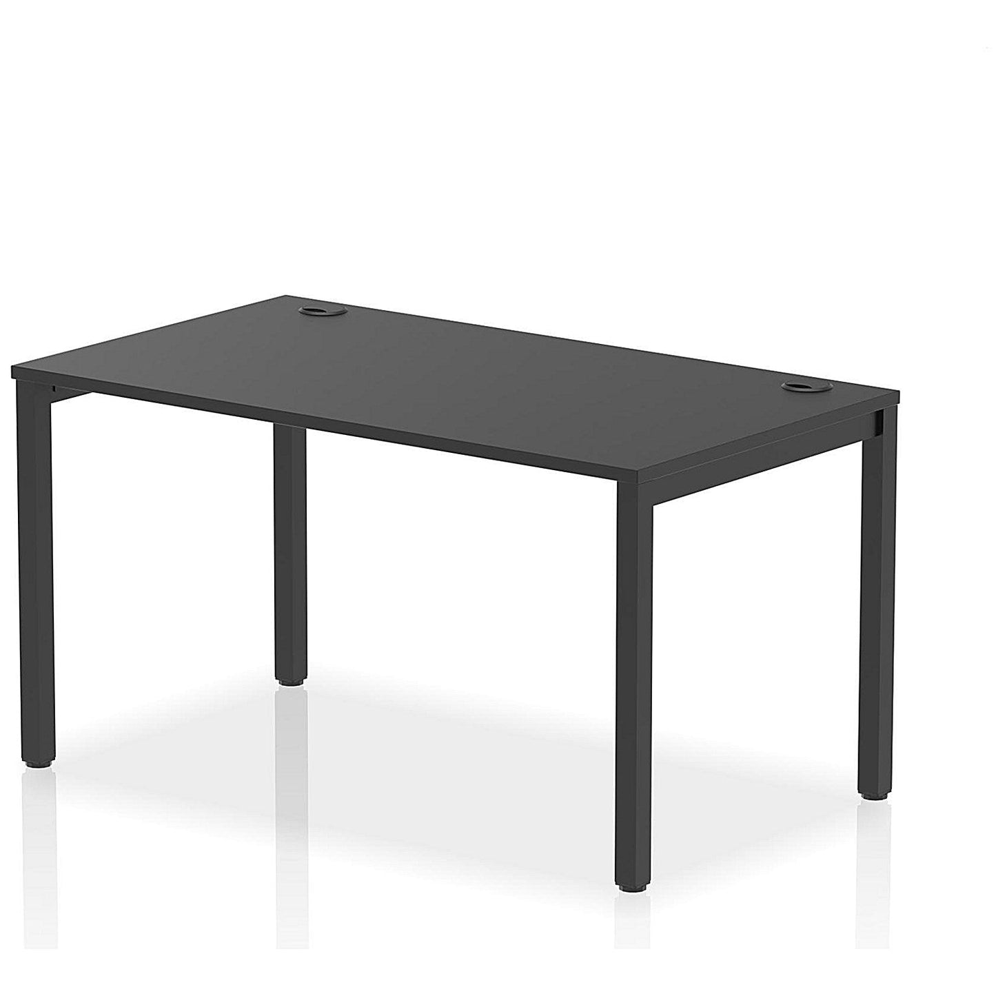 Impulse Bench Single Row 1400 Black Frame Office Bench Desk Black Easy2Order : IB00602