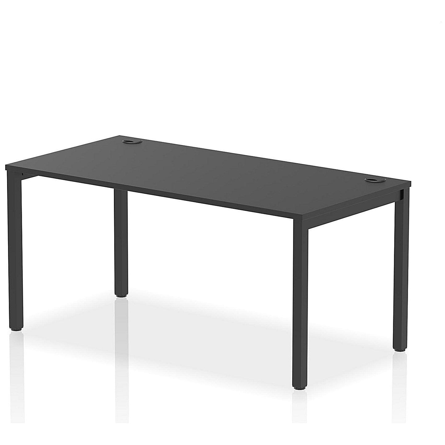 Impulse Bench Single Row 1600 Black Frame Office Bench Desk Black Easy2Order : IB00611