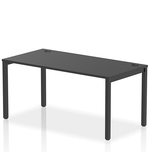 Impulse Bench Single Row 1600 Black Frame Office Bench Desk Black Easy2Order : IB00611
