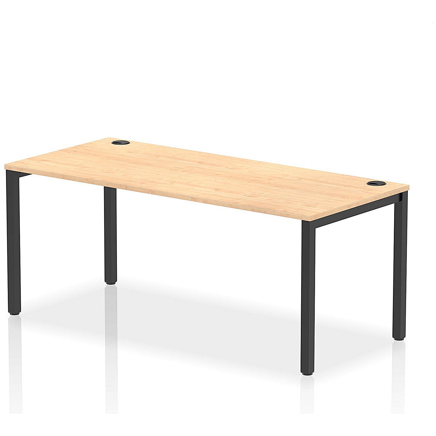 Impulse Bench Single Row 1800 Black Frame Office Bench Desk Maple Easy2Order : IB00624