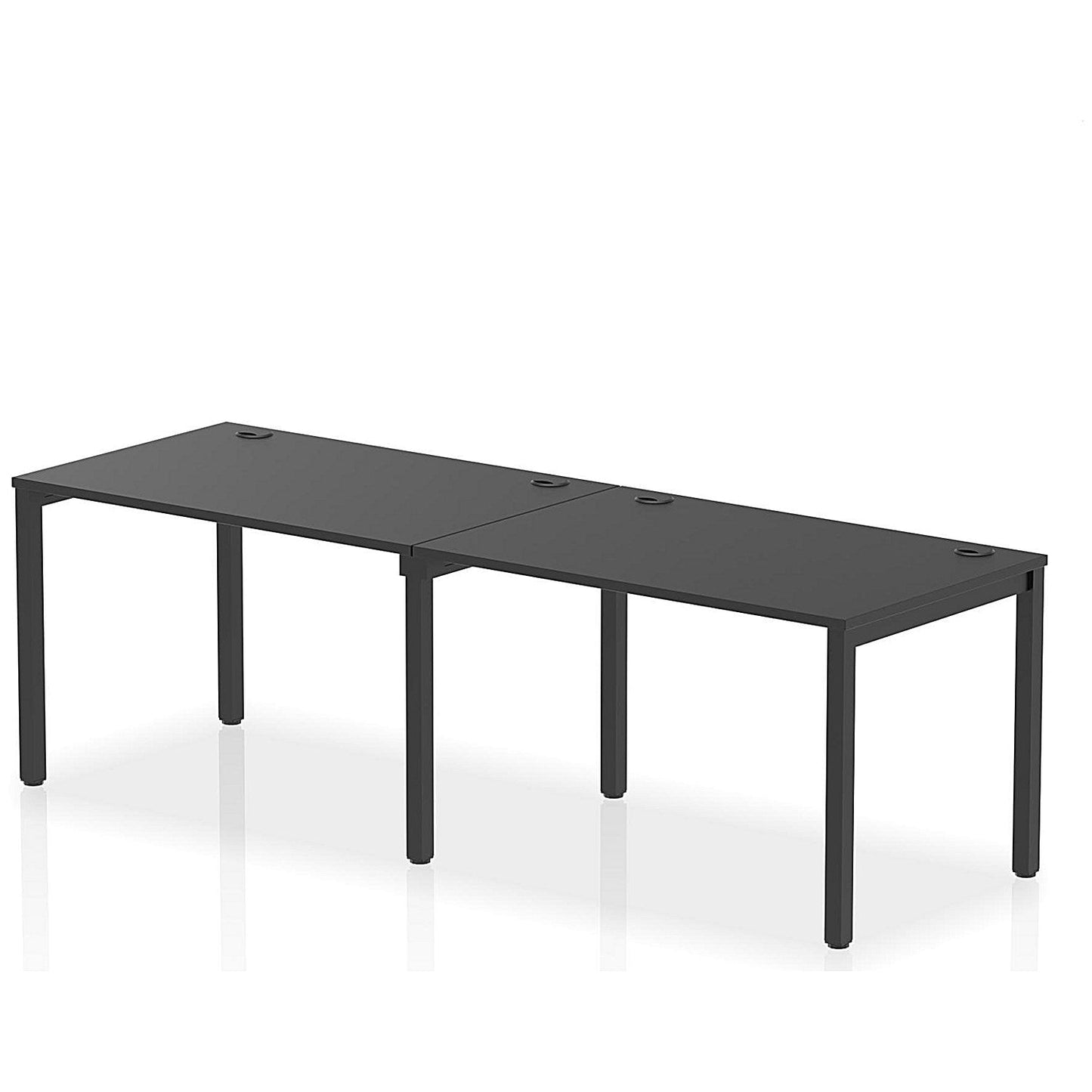 Impulse Bench Single Row 2 Person 1200 Black Frame Office Bench Desk Black Easy2Order : IB00629