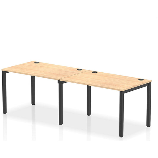 Impulse Bench Single Row 2 Person 1200 Black Frame Office Bench Desk Maple Easy2Order : IB00633