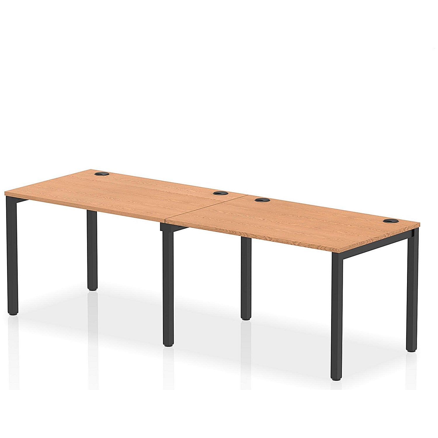 Impulse Bench Single Row 2 Person 1200 Black Frame Office Bench Desk Oak Easy2Order : IB00634