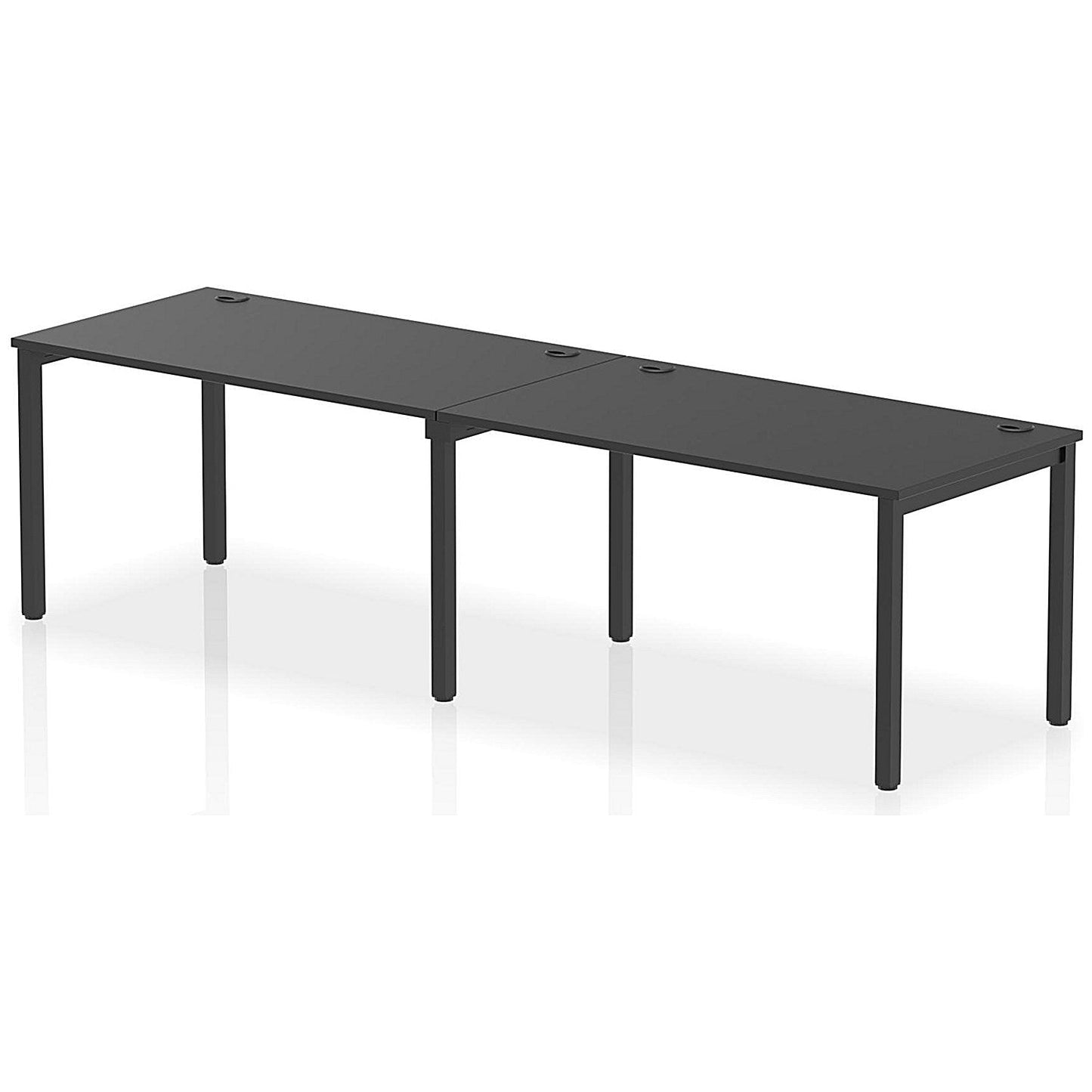 Impulse Bench Single Row 2 Person 1400 Black Frame Office Bench Desk Black Easy2Order : IB00638