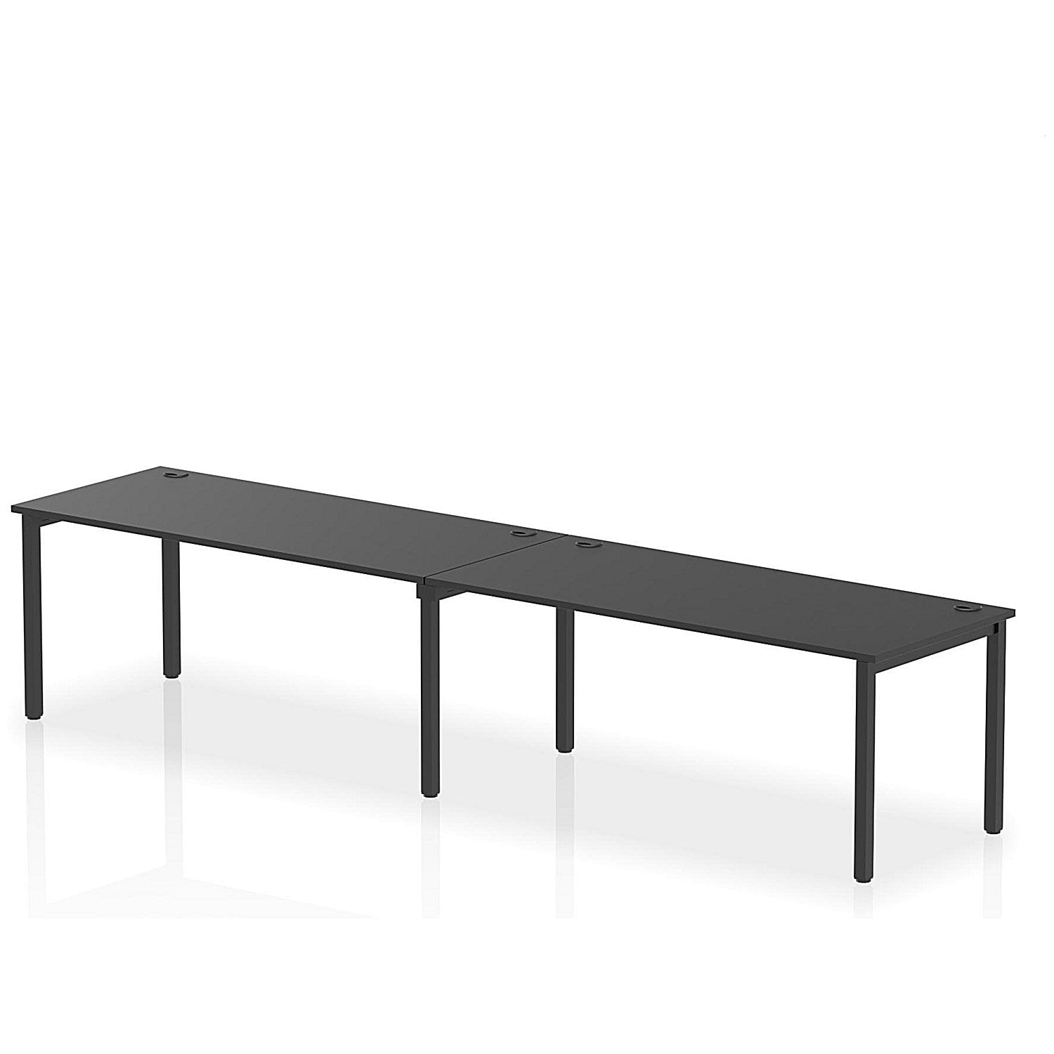 Impulse Bench Single Row 2 Person 1800 Black Frame Office Bench Desk Black Easy2Order : IB00656