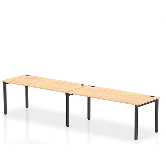 Impulse Bench Single Row 2 Person 1800 Black Frame Office Bench Desk Maple Easy2Order : IB00660